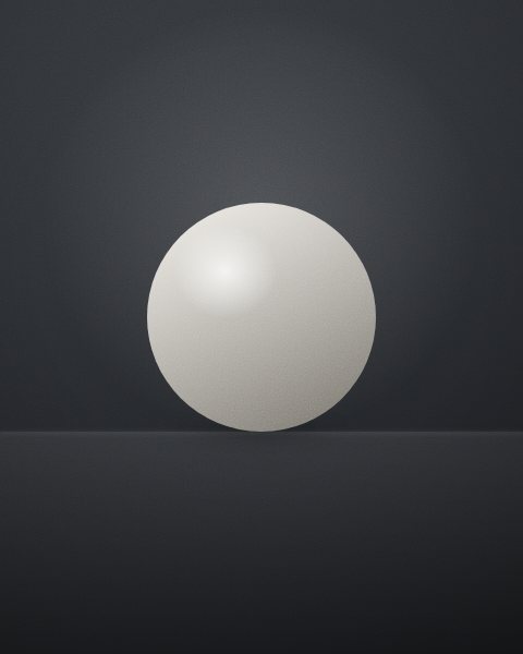 A pale sphere lit against a dark backdrop
