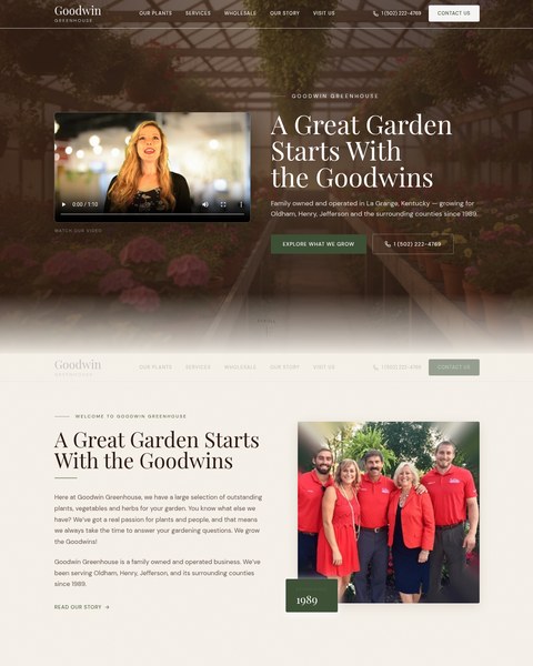 Goodwin Greenhouse website