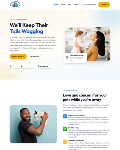 Whiskers Care Company website